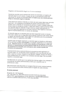 Registro del domicilio legal en el censo nacional