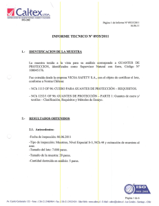 m .` LTDA. CERTIFICACIÓN DE CALIDAD TEXTILES. CUEROS Y