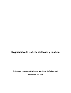 Reglamento de la Junta de Honor y Justicia