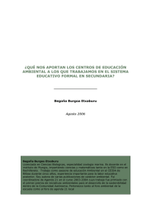 ¿Qué nos aportan los Centros de Educación Ambiental a los que