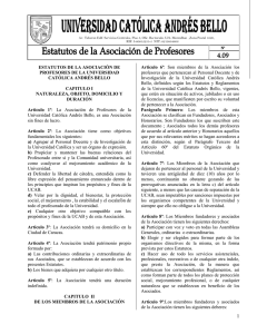 4.09 Estatutos de la Asociación de Profesores