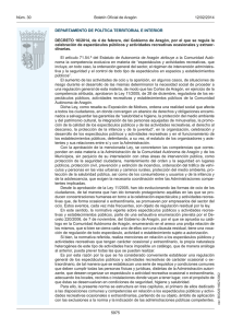 DECRETO 16/2014, de 4 de febrero, del Gobierno de Aragón, por el