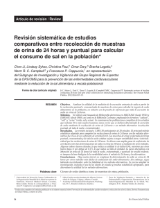 Revisión sistemática de estudios comparativos entre recolección de