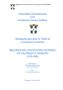 Universidad Centroamericana UCA Facultad de Ciencias Jurídicas