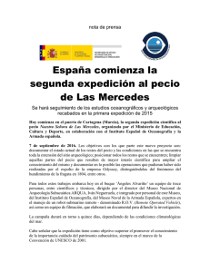 España comienza la segunda expedición al pecio de Las Mercedes