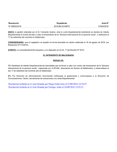 Resolución incluída en el Acta firmada por Diego Echeverria el 23