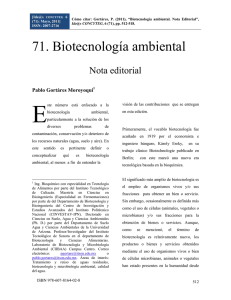 71. Biotecnología ambiental