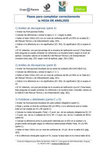 Pasos para completar correctamente la HOJA DE ANÁLISIS