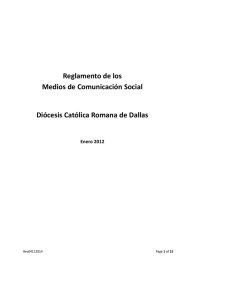Reglamento de los Medios de Comunicación Social Diócesis