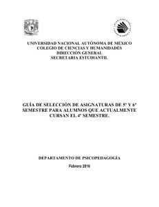Guía de selección de asignaturas de 5º Y 6º semestre.