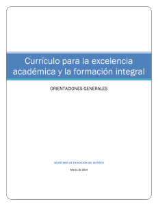 Currículo para la excelencia académica y la formación integral 40x40