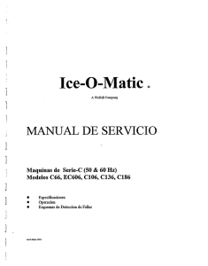 Page 1 8. F-. Ice-O-Matic . A Welbilt Company MANUAL DE