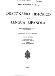 DICCIONARIO HISTORICO - Instituto de Investigación Rafael Lapesa