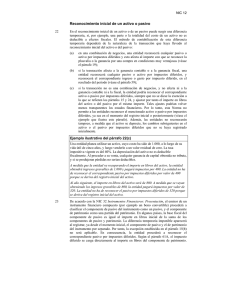 Reconocimiento inicial de un activo o pasivo