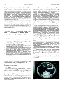 Eficacia del TAC abdominal en el diagnóstico de la acumulación de