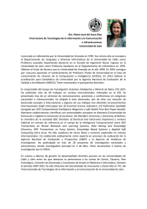 Dra. María José del Jesus Díaz Vicerrectora de Tecnologías de la