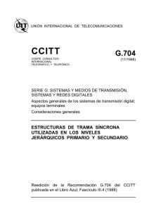 Estructuras de Trama S&iacute;ncrona: Niveles Jer&aacute;rquicos Primario y Secundario