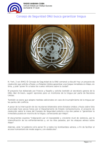 Consejo de Seguridad ONU busca garantizar tregua
