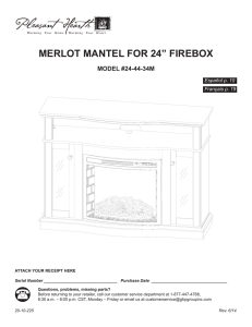 merlot mantel for 24” firebox