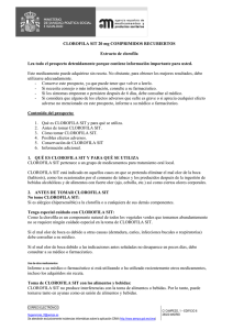 prospecto clorofila - Agencia Española de Medicamentos y