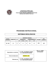 Sistemas Ideologicos - Universidad Fermín Toro