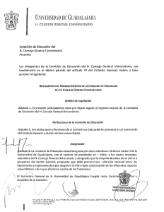 Reglamento del Régimen Interior de la Comisión de Educación