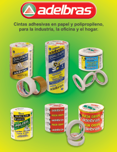 Cintas adhesivas en papel y polipropileno, para la industria, la