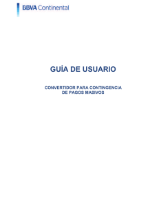 GU&Iacute;A DE USUARIO - BBVA Continental
