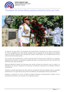 Presidente de Guinea Bissau destaca estrechos lazos con Cuba