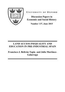 Land Access Inequality and Education in Pre