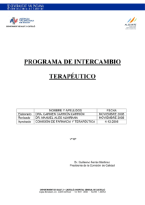 PROGRAMA DE INTERCAMBIO TERAPÉUTICO