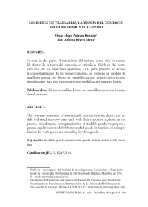 LOS BIENES NO TRANSABLES, LA TEORÍA DEL COMERCIO