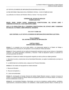 ley estatal de medios de impugnación en materia electoral última