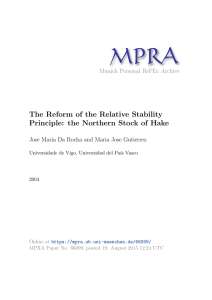 The Reform of the Relative Stability Principle: the Northern Stock of