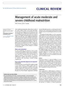 CLINICAL REVIEW Management of acute moderate and severe