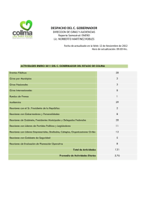 2011 Informe de actividades (Dirección de Giras y Audiencias)