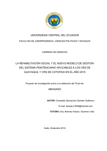 universidad central del ecuador la rehabilitación social y el nuevo