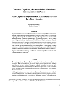Deterioro Cognitivo y Enfermedad de Alzheimer