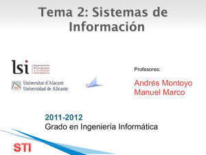 Tema 2: Sistemas de Información