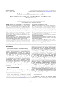 Estilos de personalidad en pacientes con psoriasis