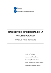 diagnóstico diferencial de la fascitis plantar
