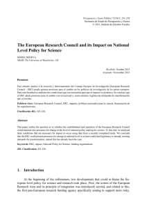 The European Research Council and its Impact on National Level