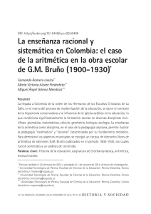 La enseñanza racional y sistemática en Colombia: el caso de la