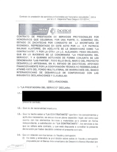 Contrato de prestación de servicios profesionales por honorarios