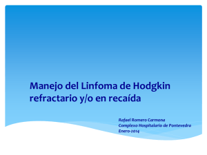Hodgkin en recaída/refractario. Dr. R. Romero