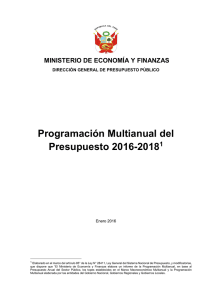 Programación Multianual del Presupuesto