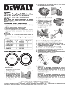 D510001 18 Gauge O-ring Repair Kit Instructions Important Safety