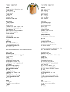 needed food items alimentos necesarios