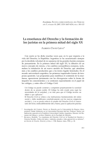 La enseñanza del Derecho y la formación de los juristas en la