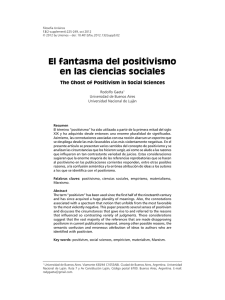 El fantasma del positivismo en las ciencias sociales